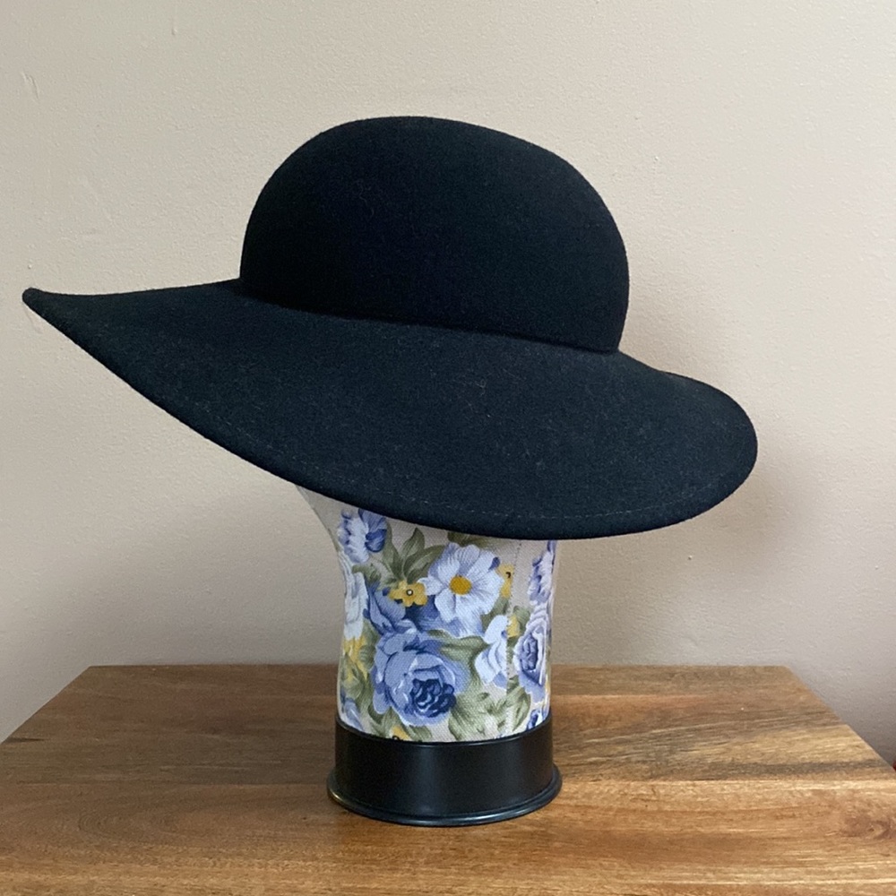 VTG Viv Knowland for Edward Mann Bloomingdales Black Wool Hat - Picture 7 of 13